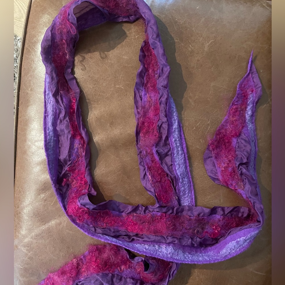 Hand Crafted Nuno-Felted Scarf By Tricia Biesmann View 4